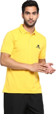 OFF LIMITS Solid Men Polo Neck Yellow T-Shirt