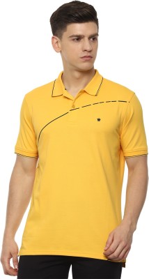 LOUIS PHILIPPE Graphic Print Men Polo Neck Yellow T-Shirt