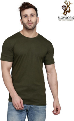 MINISTRY OF FRIENDS Solid Men Round Neck Green T-Shirt