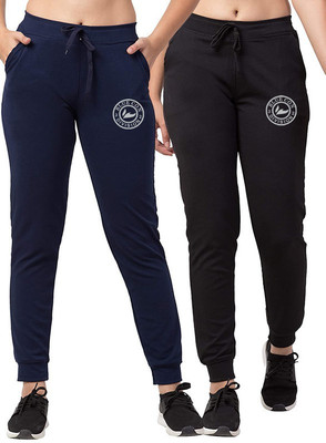 Bluecon Solid Women Blue, Black Track Pants