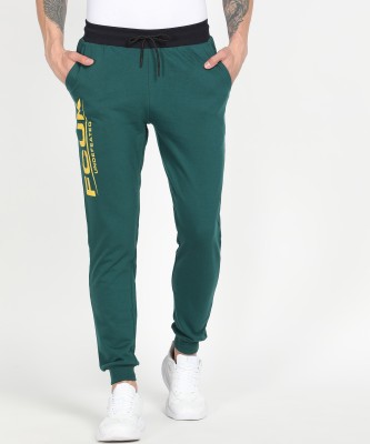 French Connection Printed Men Yellow, Green Track Pants