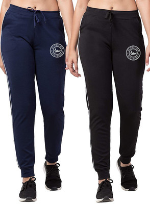 Bluecon Solid Women Blue, Black Track Pants