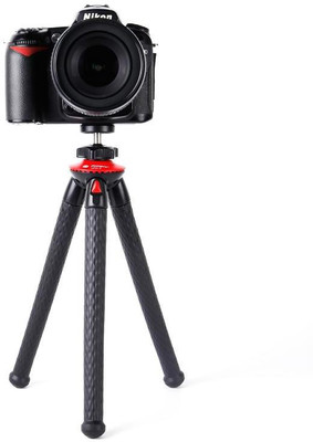 MOBONE 12-Inch Mini Flexible Bendable Portable Lightweight Octopus Cell Phone Camera Tripod for DSLR Tripod(Black, Supports Up to 1500 g)