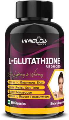 Viniiglow Botanics L Glutathione Skin Whitening and Lightening with Vitamin C & E, Biotin (60 No)(60 No)
