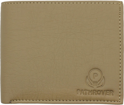 PATHROVER Men Formal Beige Artificial Leather Wallet(10 Card Slots)