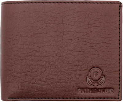 PATHROVER Men Casual Brown Artificial Leather Wallet(10 Card Slots)