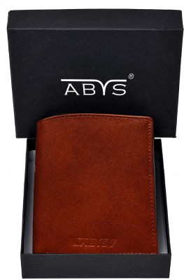 ABYS Men Brown Genuine Leather Wallet(7 Card Slots)