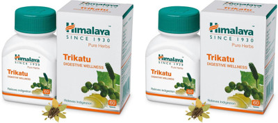 HIMALAYA Pure Herbs Trikatu Digestive Wellness Relieves Indigestion 60 Tablets (Pack of 2)(Pack of 2, 120 Tablets)