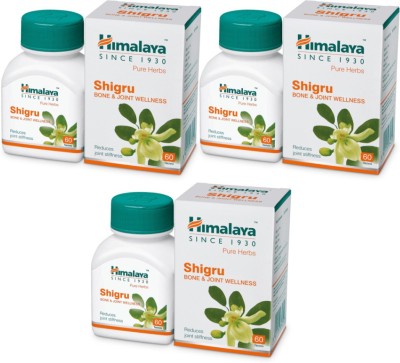 HIMALAYA Pure Herbs Shigru Bone & Joint Wellness 60 Tablets (Pack of 3)(Pack of 3)