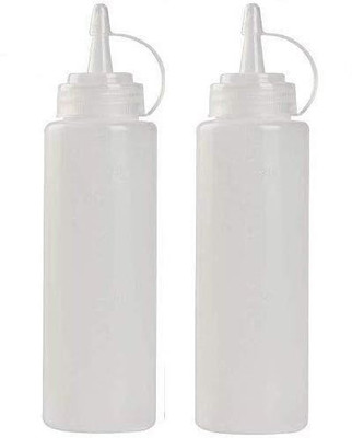 VIJAY EXPORT Ketchup Sauce Squeeze Transparent Bottle (Pack of 2) 50 ml .(set of 2) 500 ml Bottle(Pack of 2, White, Plastic)