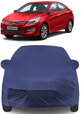 APNEK Car Cover For Hyundai Fluidic Verna (With Mirror Pockets)(Blue)