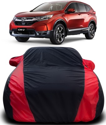 Gavya Car Cover For Honda CR-V (With Mirror Pockets)(Black, Red)