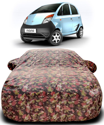 MoTRoX Car Cover For Tata Nano (With Mirror Pockets)(Green, Red)