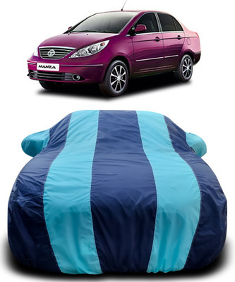 MoTRoX Car Cover For Tata Manza (With Mirror Pockets)(Blue, Blue)