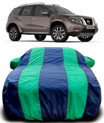 NUMBOR ONE Car Cover For Nissan Terrano (With Mirror Pockets)(Blue, Green)