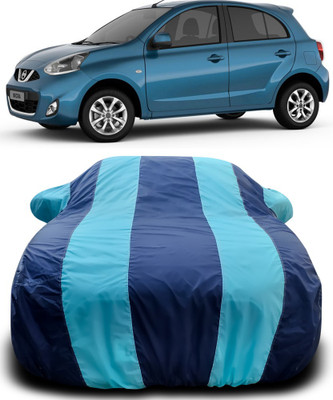 APNEK Car Cover For Nissan Micra (With Mirror Pockets)(Blue, Blue)
