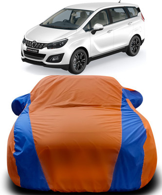 APNEK Car Cover For Mahindra Marazzo (With Mirror Pockets)(Orange, Blue)