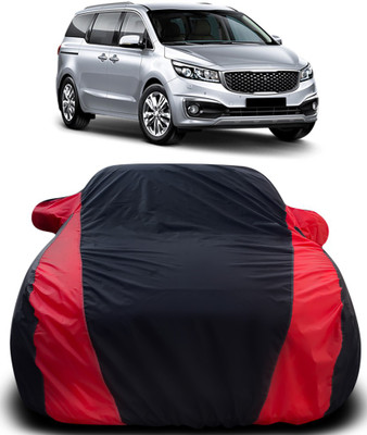 APNEK Car Cover For Kia Carnival (With Mirror Pockets)(Black, Red)