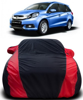 Gavya Car Cover For Honda Mobilio (With Mirror Pockets)(Black, Red)
