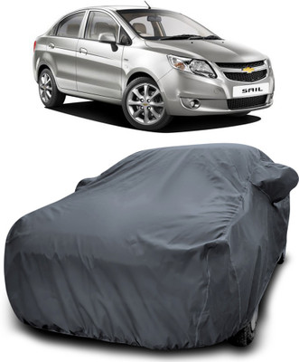 Gavya Car Cover For Chevrolet Sail (With Mirror Pockets)(Grey)