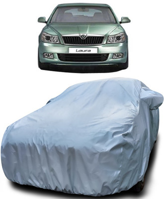 APNEK Car Cover For Skoda Laura (With Mirror Pockets)(Silver)