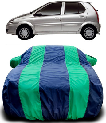 Elegance Car Cover For Tata Indica V2 (With Mirror Pockets)(Blue, Green)