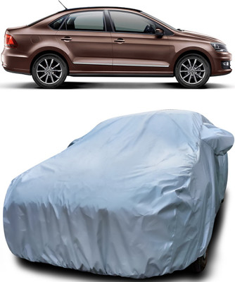 APNEK Car Cover For Volkswagen Vento (With Mirror Pockets)(Silver)