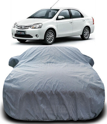 APNEK Car Cover For Toyota Etios(Black, White)