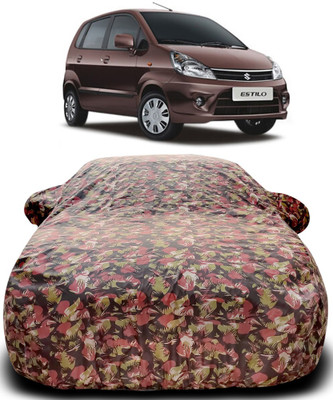MoTRoX Car Cover For Maruti Suzuki Zen Estilo (With Mirror Pockets)(Green, Red)