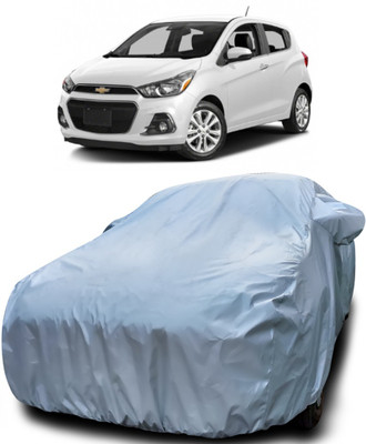 APNEK Car Cover For Chevrolet Spark (With Mirror Pockets)(Silver)
