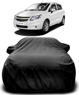 APNEK Car Cover For Chevrolet UVA (With Mirror Pockets)(Black)
