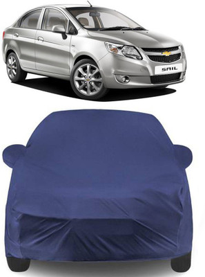 Gavya Car Cover For Chevrolet Sail (With Mirror Pockets)(Blue)
