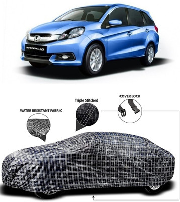 Gavya Car Cover For Honda Mobilio (With Mirror Pockets)(White, Black)