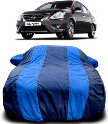 APNEK Car Cover For Nissan Sunny (With Mirror Pockets)(Blue, Blue)