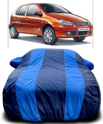 APNEK Car Cover For Tata Indica eV2 (With Mirror Pockets)(Blue, Blue)