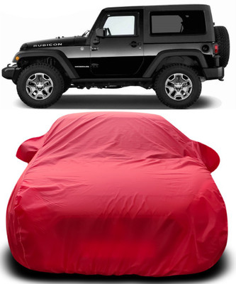 APNEK Car Cover For Mahindra Thar (With Mirror Pockets)(Red)