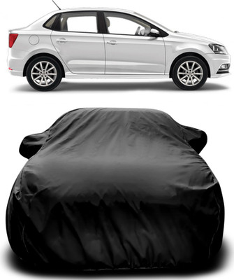 APNEK Car Cover For Volkswagen Ameo (With Mirror Pockets)(Black)