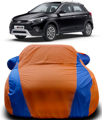 MoTRoX Car Cover For Hyundai i20 Active (With Mirror Pockets)(Orange, Blue)