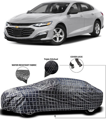 Gavya Car Cover For Chevrolet Cruze (With Mirror Pockets)(White, Black)