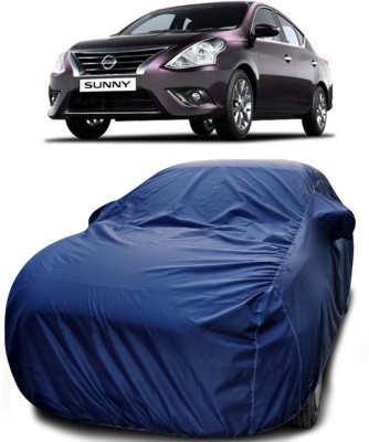 Gavya Car Cover For Nissan Sunny (With Mirror Pockets)(Blue)