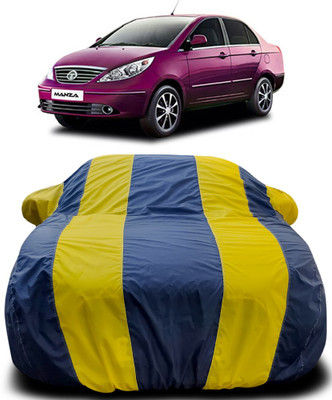 APNEK Car Cover For Tata Manza (With Mirror Pockets)(Blue, Yellow)