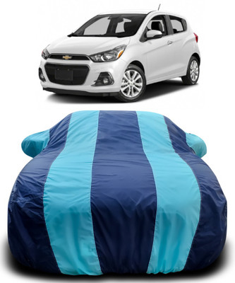 MoTRoX Car Cover For Chevrolet Spark (With Mirror Pockets)(Blue, Blue)