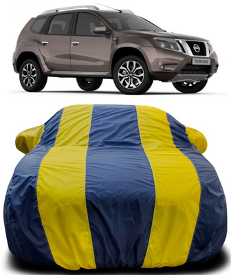 APNEK Car Cover For Nissan Terrano (With Mirror Pockets)(Blue, Yellow)