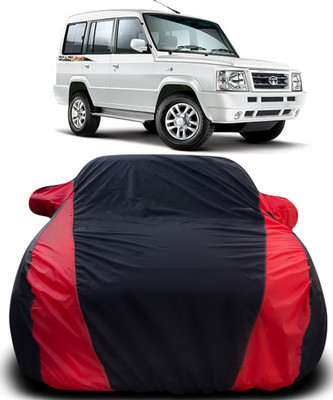 APNEK Car Cover For Tata Sumo (With Mirror Pockets)(Black, Red)
