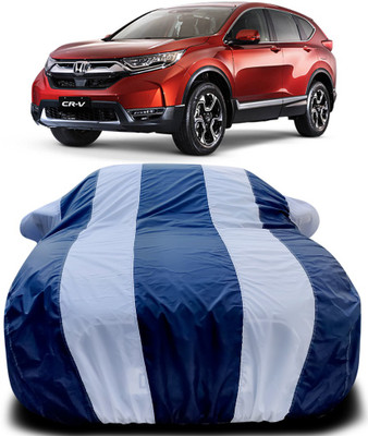 Gavya Car Cover For Honda CR-V (With Mirror Pockets)(Blue, White)