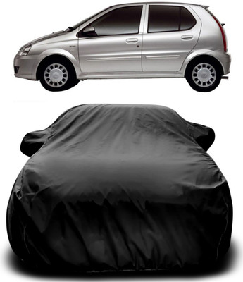 APNEK Car Cover For Tata Indica V2 (With Mirror Pockets)(Black)