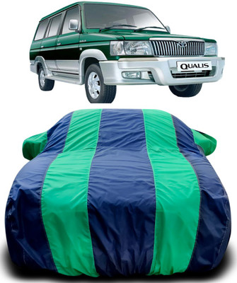 NUMBOR ONE Car Cover For Toyota Qualis (With Mirror Pockets)(Blue, Green)