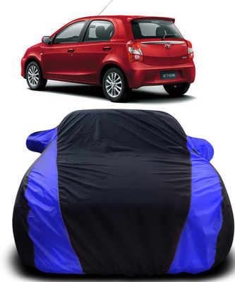 APNEK Car Cover For Toyota Etios Liva (With Mirror Pockets)(Black, Blue)