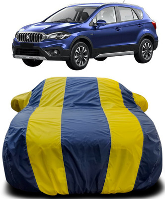 APNEK Car Cover For Maruti Suzuki S-Cross (With Mirror Pockets)(Blue, Yellow)