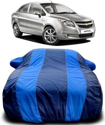 Gavya Car Cover For Chevrolet Sail (With Mirror Pockets)(Blue, Blue)